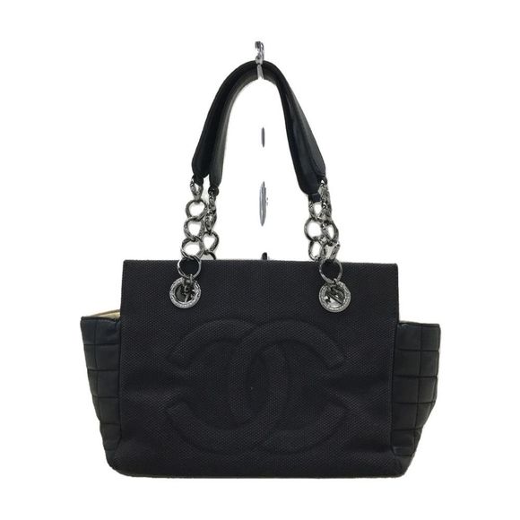 Chanel Chocolate Bar Chain Shoulder Bag Cocomark Black - Picture 1 of 5